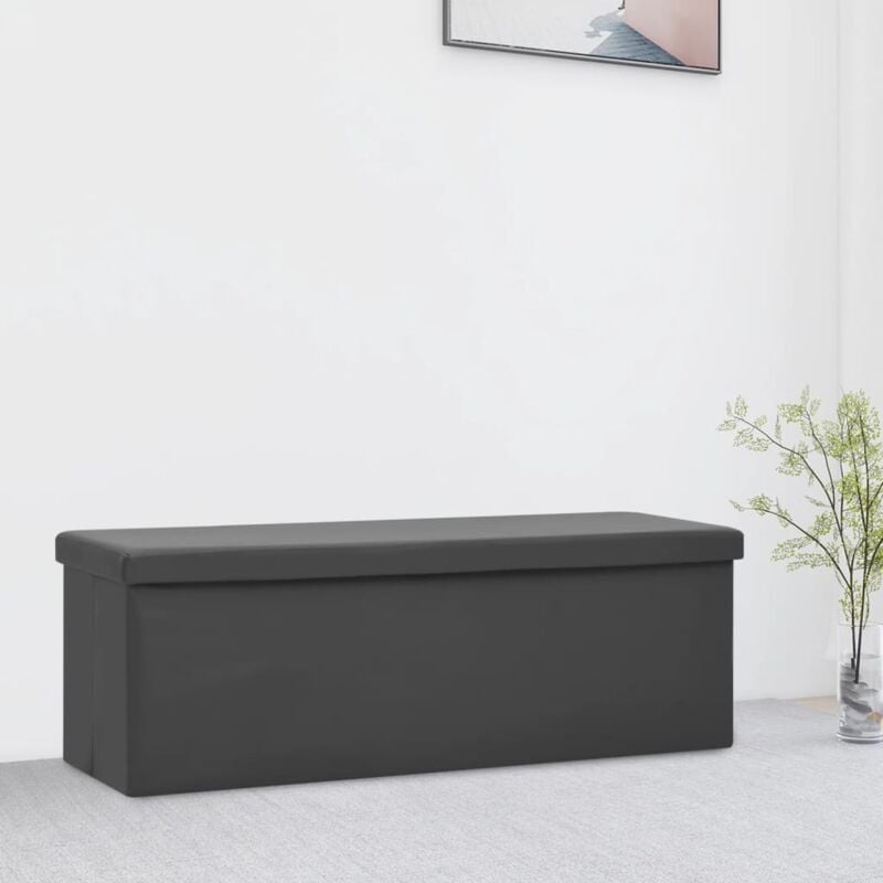 Prolenta Premium - Furniture Limited - Banc de rangement pliable Gris pvc