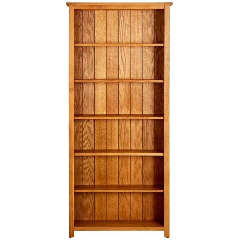 Prolenta Premium - inlife Bibliothèque à 6 étagères 80x22,5x180 cm Bois de chêne massif