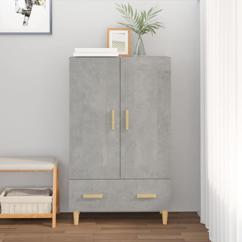 Prolenta Premium - Furniture Limited - Buffet haut Gris béton 70x31x115 cm Bois