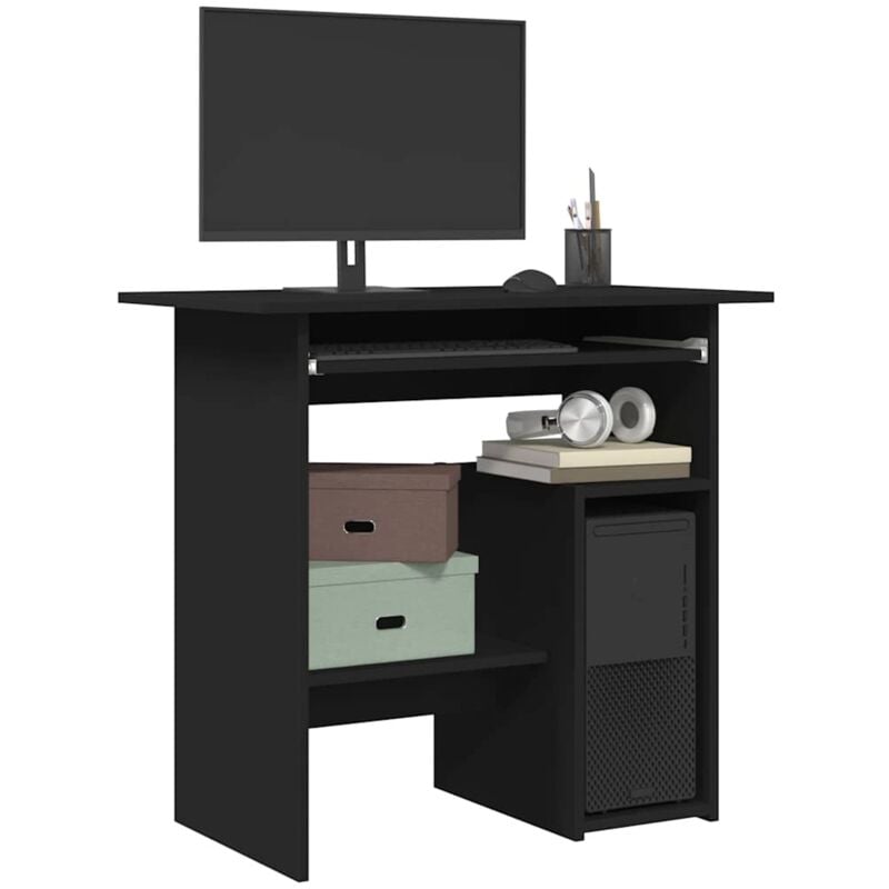 Prolenta Premium - Furniture Limited - Bureau Noir 80x45x74 cm Bois d'ingénierie
