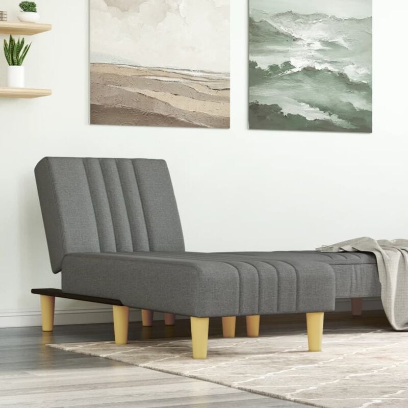 Prolenta Premium - Maison du'Monde - Chaise longue gris foncé tissu