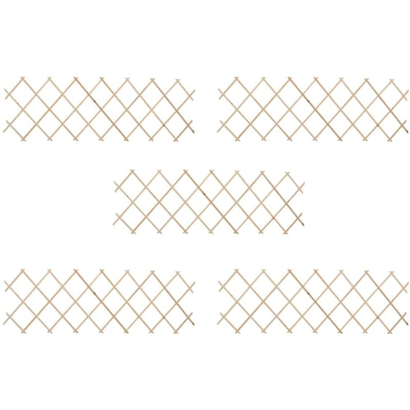 Furniture Limited - Clôture à treillis 5 pcs Bois de sapin 180x60