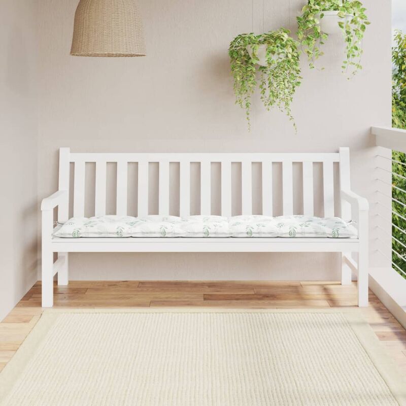 Furniture Limited - Coussin de banc de jardin motif de feuilles