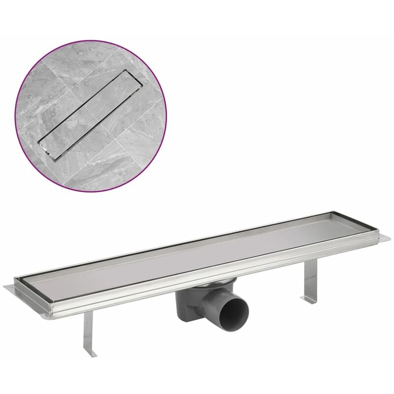 Prolenta Premium - inlife Drain de douche linéaire 530 x 140 mm Acier inoxydable