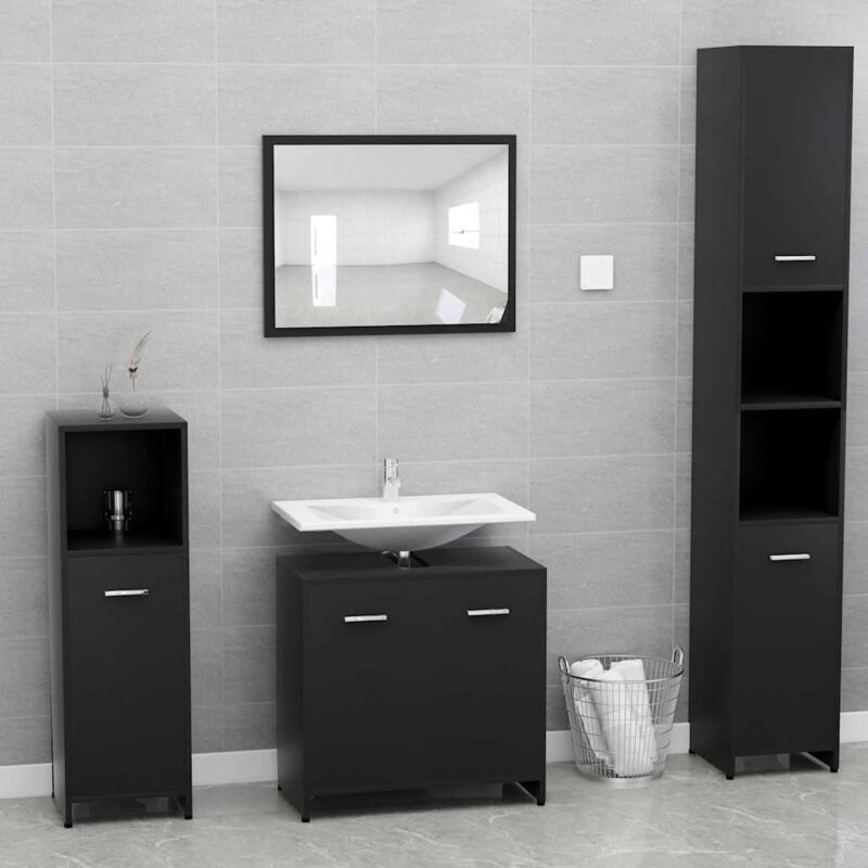 Prolenta Premium - Furniture Limited - Ensemble de meubles de salle de bain Noir