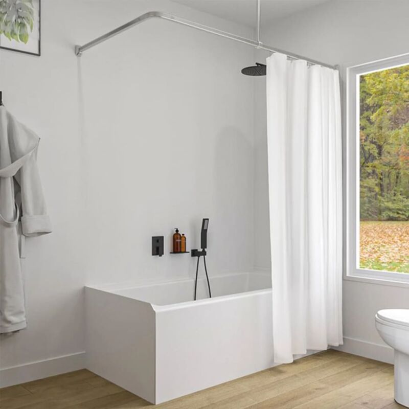 Furniture Limited - Ensemble de rail de rideau de douche