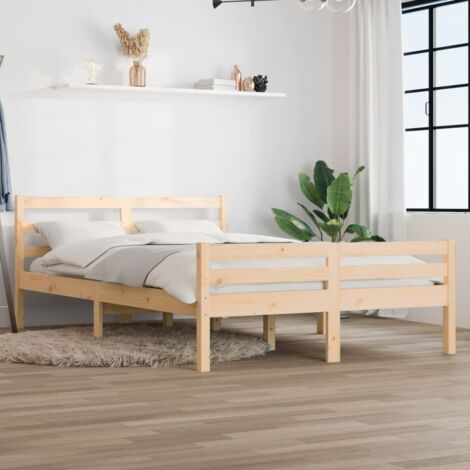 Estructura de cama madera contrachapada blanca 160x200 cm - referencia  Mqm-832021