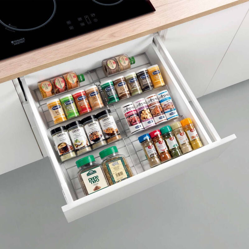 Metaltex - Furniture Limited - Étagère à épices extensible à 4 niveaux