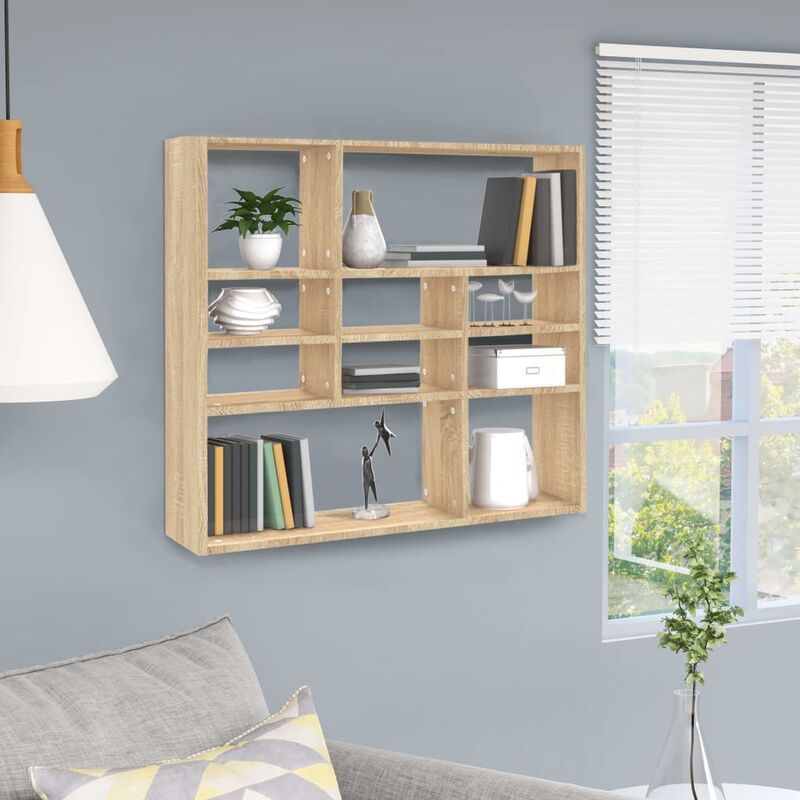 Prolenta Premium - Furniture Limited - Étagère murale Chêne sonoma 90x16x78 cm Bois