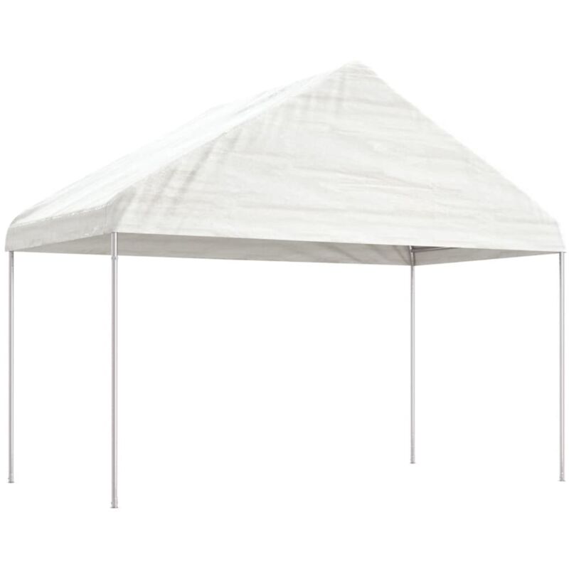 Maison du'Monde - Gazebo con Tetto Bianco 4,08x2,23x3,22 m in - Wit