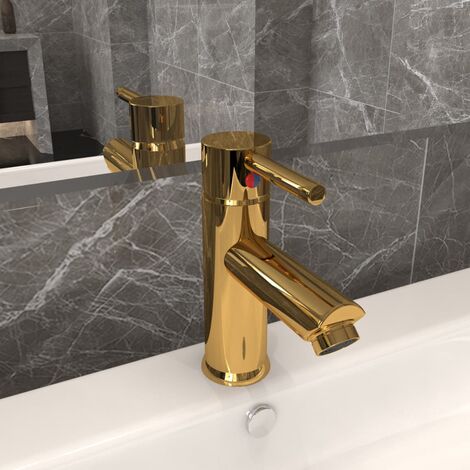 grifo de baño dorado grande grifos dorados bano lavabo lavamanos gold  griferia