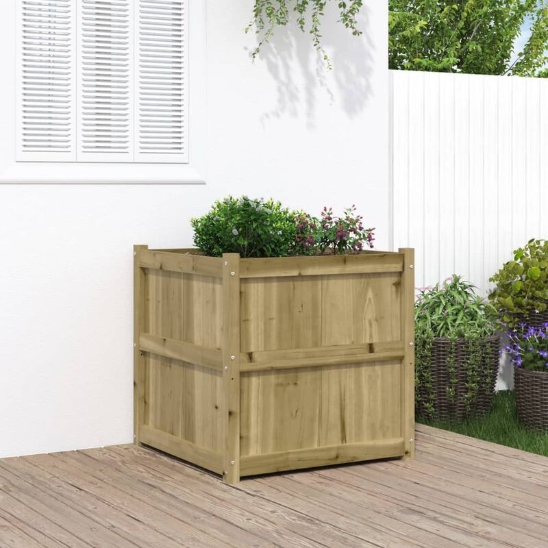 Prolenta Premium - Furniture Limited - Jardinière d'extérieur 70x70x70 cm bois de