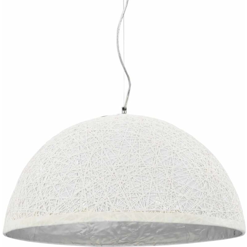 Furniture Limited - Lampe suspendue Blanc et argenté Ø50 cm E27