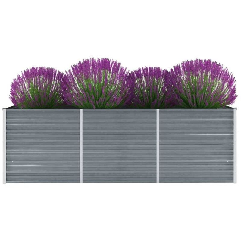 Furniture Limited - Lit surélevé de jardin Acier galvanisé