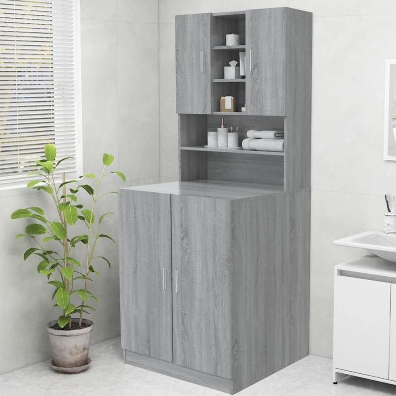 Prolenta Premium - Furniture Limited - Meuble pour machine à laver Sonoma gris