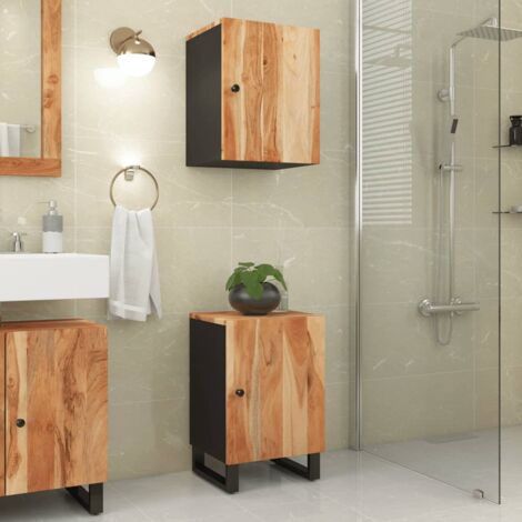Mueble de baño Sabiela de madera maciza de teca 86 x 45 cm