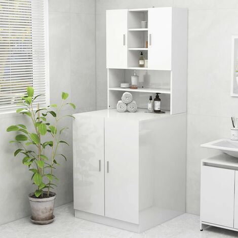 Casaria Mueble Alto para Lavadora Armario Estantería Organizador de Baño  185x63x20cm Almacenamiento Blanco : : Hogar y cocina