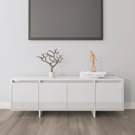 PROLENTA PREMIUM Furniture Limited - Mueble de TV madera contrachapada blanco