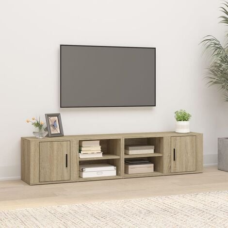 Mueble TV 1 puerta + 1 cajón FREEDOM Lava/roble Mercure 160 cm