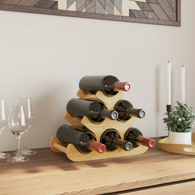 Image of Prolenta Premium - Maison du'Monde - Portabottiglie di Vino per 6 Bottiglie - Bruin