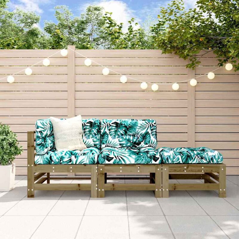 Prolenta Premium - Furniture Limited - Salon de jardin 3 pcs bois de pin imprégné