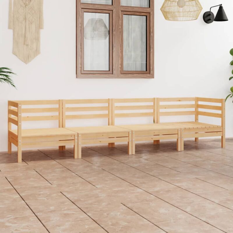 Prolenta Premium - Furniture Limited - Salon de jardin 4 pcs Bois de pin massif