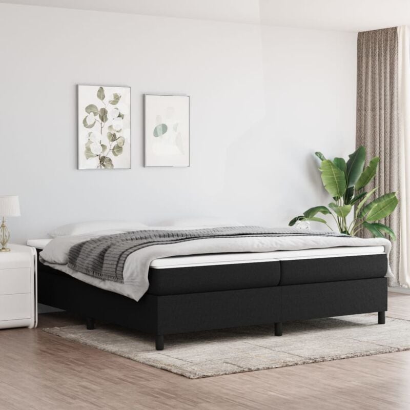 Furniture Limited - Cadre de lit sans matelas noir 200x200 cm