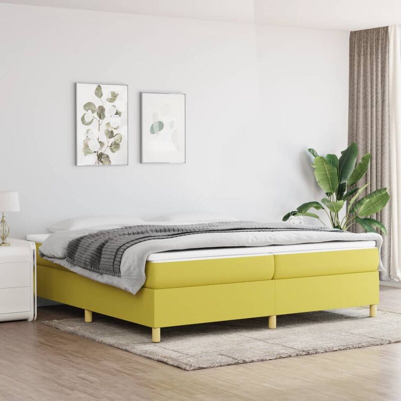 Furniture Limited - Cadre de lit sans matelas vert 200x200 cm