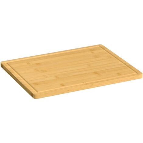 Tabla Cortar Cocina Redonda Hecha En Madera De Bambu 100% Con Mango Ø26x36  cm.Tabla