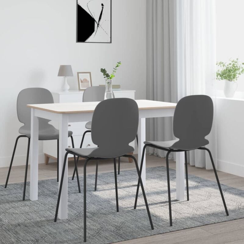 Prolenta Premium - Furniture Limited - Table à manger Blanc et marron 114x71x75 cm