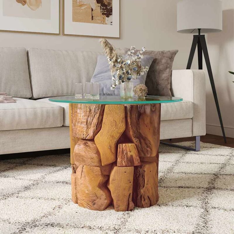 Prolenta Premium - Furniture Limited - Table basse Bois flottant de teck massif 60