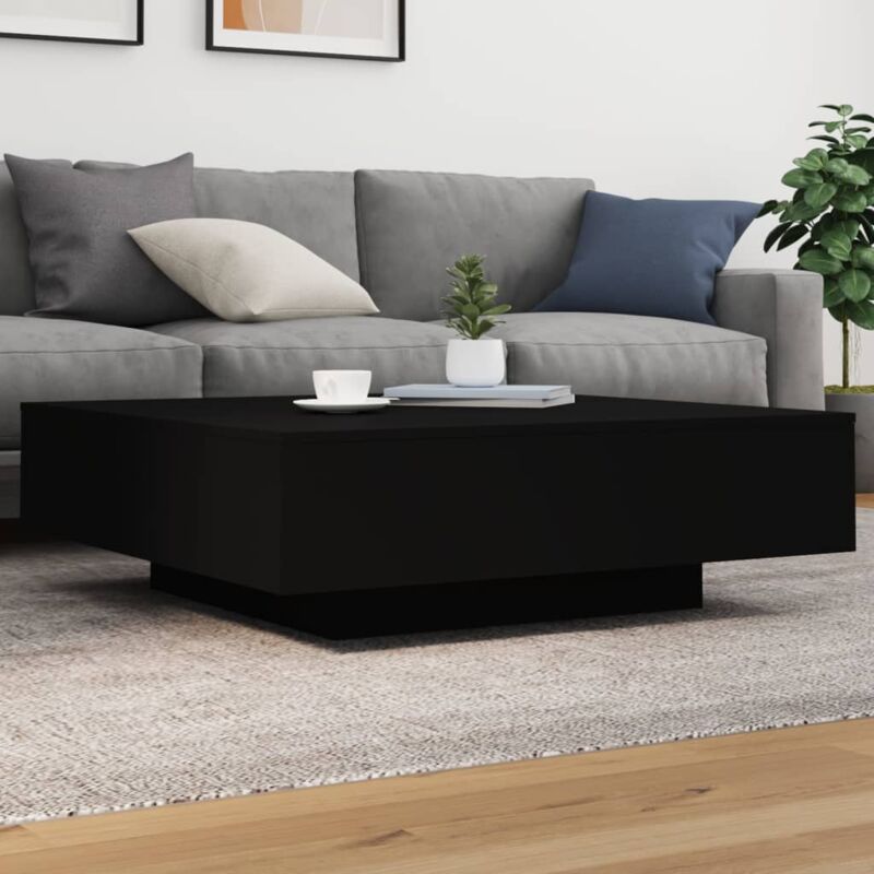 Prolenta Premium - Furniture Limited - Table basse noir 100x100x31 cm bois