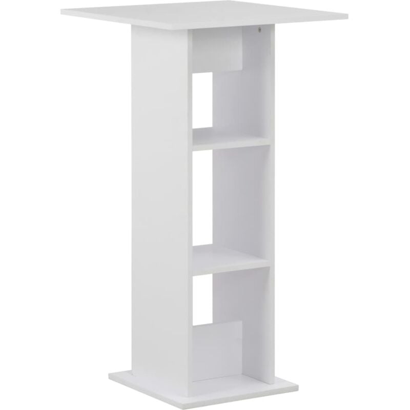 Furniture Limited - Table de bar Blanc 60x60x110 cm