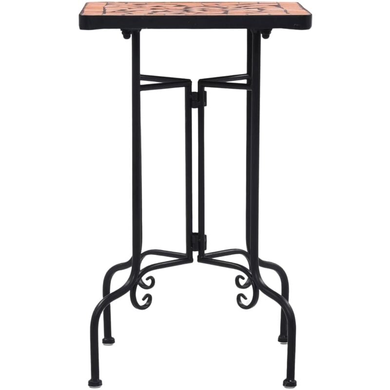 Prolenta Premium - inlife Table de bistro mosaïque Terre cuite Céramique