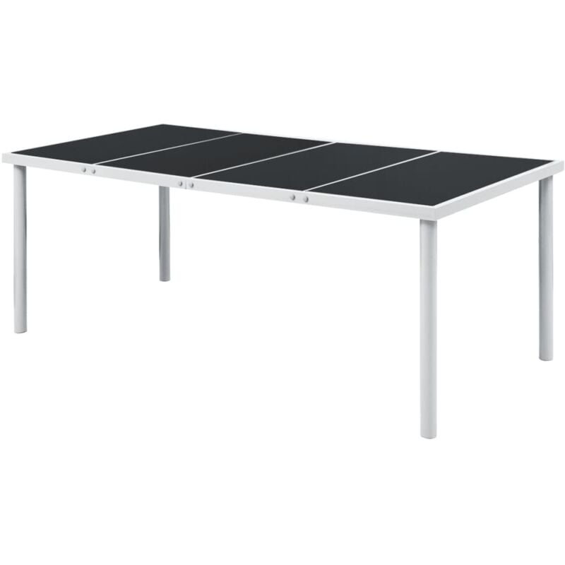 Prolenta Premium - Furniture Limited - Table de jardin 190x90x74 cm Noir Acier