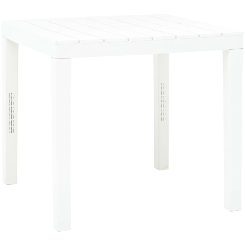 Prolenta Premium - Furniture Limited - Table de jardin Blanc 78x78x72 cm Plastique