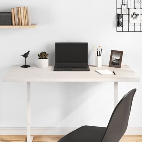 Escritorio para computadora en forma de L, tablero de madera de pino de 2.0  in de grosor y pata de mesa de metal, escritorio de computadora de esquina