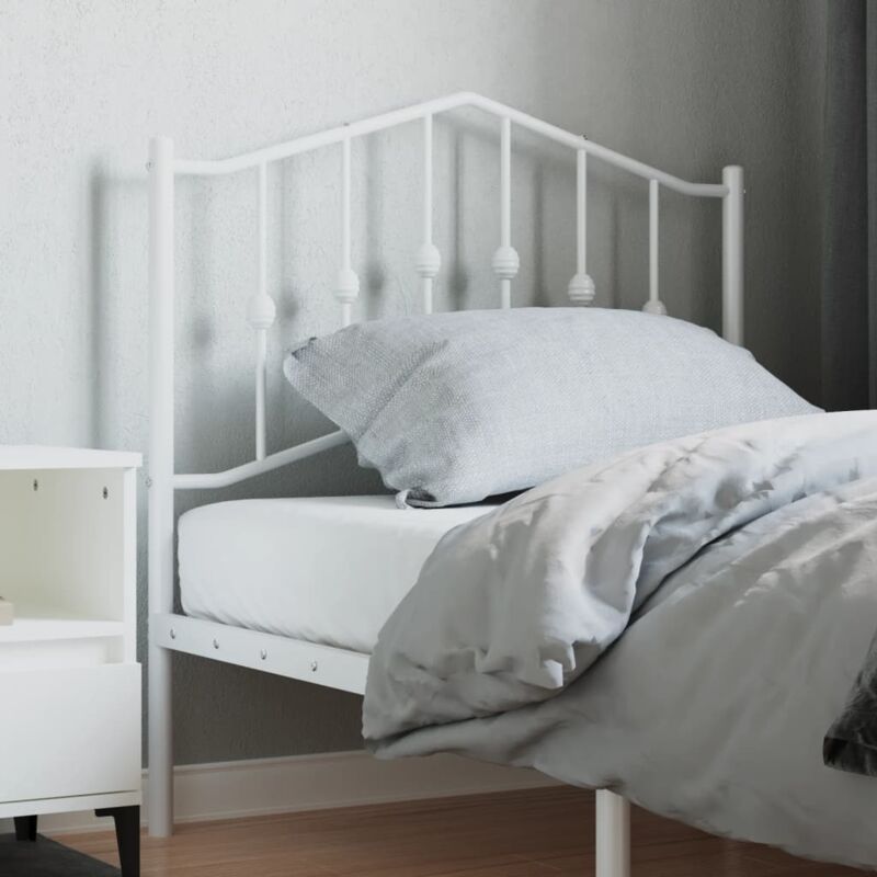Image of Prolenta Premium - Maison du'Monde - Testiera in Metallo Bianco 90 cm - Zwart