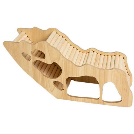 Maison en bois lavable et dissimulée pour hamster, tunnel inclus (voir photo)