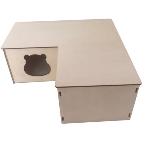 Maison en Bois pour Hamster avec Toit Amovible - Abri pour Cochons d'Inde et Petits Animaux
