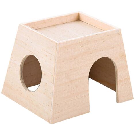 Maison en bois pour hamster, sans fond, cachette idéale pour les petits animaux, notamment les hamsters nains