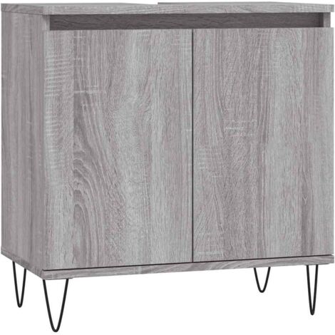 Maison Exclusive - Armario de baño madera de ingeniería gris Sono