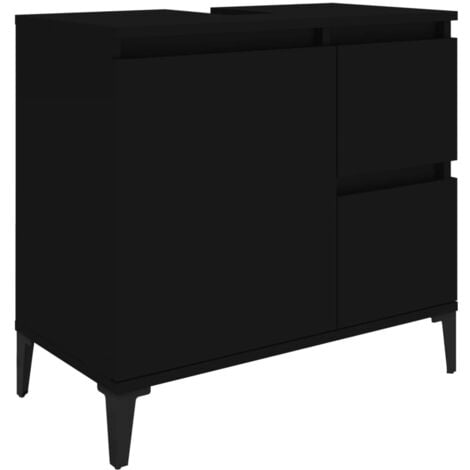 Maison Exclusive - Badschrank Schwarz 65x33x60 cm Holzwerkstoff