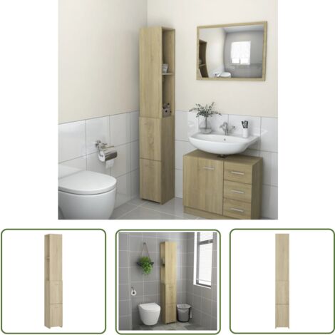 Maison Exclusive Badschrank Sonoma-Eiche 25x26,5x170 cm