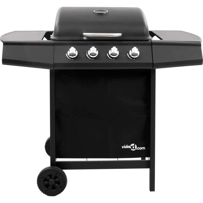 Maison Exclusive - Barbecue gril à gaz avec 4 brûleurs Noir
