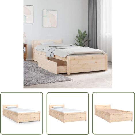 Maison Exclusive Bett mit Schubladen 75x190 cm