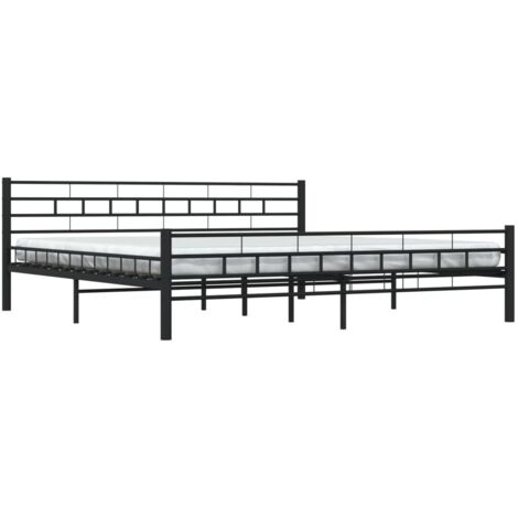 Maison Exclusive Bettgestell Schwarz Stahl 200x200 cm