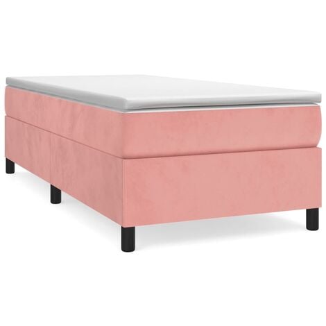 Maison Exclusive - Boxspringbett Rosa 100x200 cm Samt