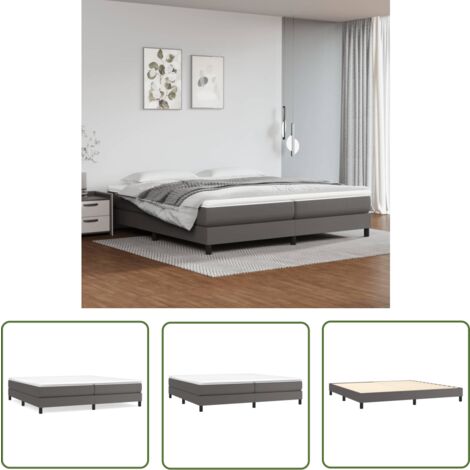 Maison Exclusive Boxspringbettgestell Grau 200x200 cm Kunstleder