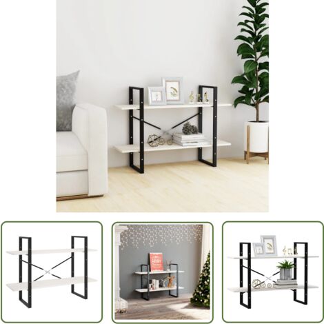 Maison Exclusive Bücherregal 2 Böden Weiß 100x30x70 cm Massivholz